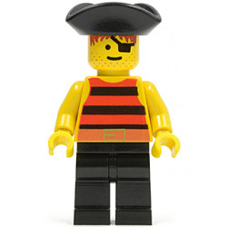 Pirate Red / Black Stripes Shirt, Black Legs, Black Pirate Triangle Hat – ПИРАТИ