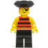 Pirate Red / Black Stripes Shirt, Black Legs, Black Pirate Triangle Hat – ПИРАТИ