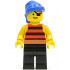 Pirate Red / Black Stripes Shirt, Black Legs, Blue Bandana – ПИРАТИ