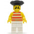 Pirate Red / White Stripes Shirt, White Legs, Black Pirate Triangle Hat – ПИРАТИ