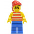 Pirate Red / White Stripes Shirt, Blue Legs, Red Bandana – ПИРАТИ