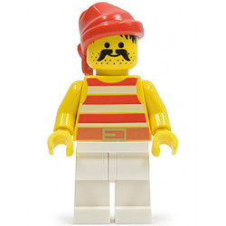 Pirate Red / White Stripes Shirt, White Legs, Red Bandana – ПИРАТИ