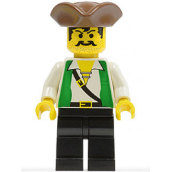 Pirate Green Vest, Black Legs, Brown Pirate Triangle Hat – ПИРАТИ