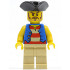 Pirate Blue Vest, Tan Legs, Black Pirate Triangle Hat, Long Brown Moustache – ПИРАТИ