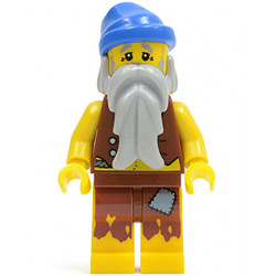 Pirate Vest and Anchor Tattoo, Gray Beard, Blue Bandana (Castaway) – ПИРАТИ
