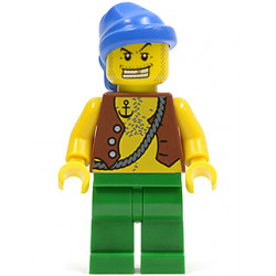 Pirate Vest and Anchor Tattoo, Green Legs, Blue Bandana, Gold Tooth – ПИРАТИ