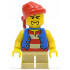 Pirate - Blue Vest, Tan Short Legs, Red Bandana, Black Goatee – ПИРАТИ