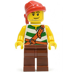 Pirate Green / White Stripes, Reddish Brown Legs, Red Bandana – ПИРАТИ
