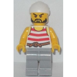 Pirate 2 - Red and White Stripes, Light Bluish Gray Legs, Beard – ПИРАТИ