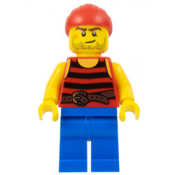 Pirate 3 - Black and Red Stripes, Blue Legs, Scar – ПИРАТИ