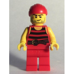 Pirate 5 - Black and Red Stripes, Red Legs, Scar – ПИРАТИ