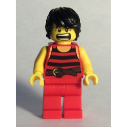 Pirate 7 - Black and Red Stripes, Red Legs, Scared, Black Crow's Feet – ПИРАТИ