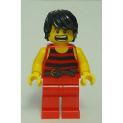 Pirate 7 - Black and Red Stripes, Red Legs, Scared, Brown Crow's Feet – ПИРАТИ
