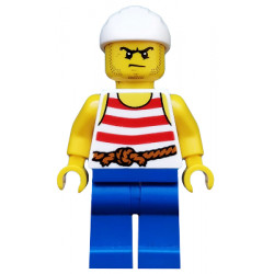Pirate 9 - Red and White Stripes, Blue Legs, Scowl – ПИРАТИ