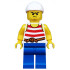 Pirate 9 - Red and White Stripes, Blue Legs, Scowl – ПИРАТИ