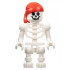 Skeleton - Standard Skull, Bent Arms Vertical Grip, Red Bandana with Double Tail in Back – ПИРАТИ