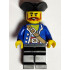 Pirate - Male, Black Tricorne, Dark Orange Beard and Moustache, Blue Open Jacket, Dark Tan Belt, Black Legs – ПИРАТИ