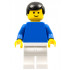 Plain Blue Torso with Blue Arms, White Legs, Black Male Hair – ГРАДСКИ