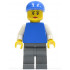 Plain Blue Torso with White Arms, Dark Bluish Gray Legs, Blue Short Bill Cap, Female Dual Sided Head – ГРАДСКИ