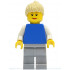 Plain Blue Torso with White Arms, Light Bluish Gray Legs, Tan Ponytail Hair – ГРАДСКИ
