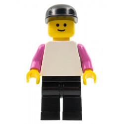 Plain White Torso with Dark Pink Arms, Black Legs, Black Cap – ГРАДСКИ