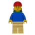 Plain Blue Torso with Blue Arms, Tan Legs, Red Short Bill Cap, Backpack – ГРАДСКИ