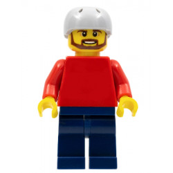 Plain Red Torso with Red Arms, Dark Blue Legs, Sports Helmet and Brown Beard – ГРАДСКИ