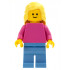 Plain Dark Pink Torso with Dark Pink Arms, Medium Blue Legs, Bright Light Yellow Female Hair Mid-Length – ИЗГРАЖДАНЕ НА ПО-ГОЛЯМО МИСЛЕНЕ