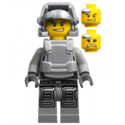Power Miner - Engineer, Light Bluish Gray Outfit, Metallic Silver Armor and Helmet – СИЛНИ МИНЬОРИ