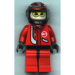 Racer Driver, Red with White Balaclava, Black Helmet with Red/Silver – СЪСТЕЗАТЕЛИ