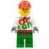 Race Car Female Mechanic, White Octan Racing Suit with Silver Zipper, Red Cap with Hole, Peach Lips – ГРАДСКИ