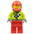 Lime Jacket with Wrench and Black and White Checkered Pattern, Red Legs, Red Helmet, Trans-Clear Visor – ГРАДСКИ