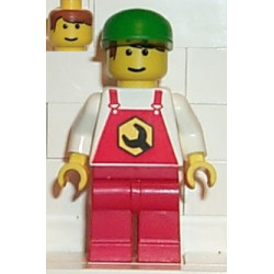 Repair - Overalls Red with Wrench Pattern, Red Legs, Green Cap, Male – ГРАДСКИ