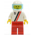 'S' - White with Red / Black Stripe, Red Legs, White Helmet, Trans-Light Blue Visor – ГРАДСКИ