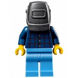 Mechanic - Male, Plaid Button Shirt, Medium Blue Legs, Pearl Dark Gray Welding Helmet, Frown and Sweat Drops – СКОРОСТНИ ШАМПИОНИ