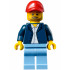Race Official - Male, Dark Blue Blazer over White Button Down Shirt, Medium Blue Legs, Red Cap with Hole, Beard – СКОРОСТНИ ШАМПИОНИ