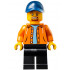 Race Official - Male, Orange Jacket Hoodie over Medium Blue Sweater, Black Legs, Dark Blue Cap with Hole, Goatee – СКОРОСТНИ ШАМПИОНИ