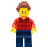 Race Fan - Male, Red Plaid Flannel Shirt, Dark Blue Legs, Reddish Brown Spiked Hair, Open Mouth Smile with Teeth – СКОРОСТНИ ШАМПИОНИ