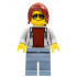 Race Marshal - Female, Light Bluish Gray Hoodie over Dark Red Shirt, Sand Blue Legs, Dark Red Ponytail Long with Side Bangs, Sunglasses and Peach Lips – СКОРОСТНИ ШАМПИОНИ
