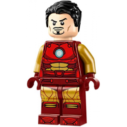 Iron Man - Dark Red and Gold Armor, Round Arc Reactor, Pearl Gold Arms, Hair – СУПЕР ГЕРОИ