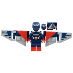 Captain America (Sam Wilson) - Dark Blue Suit, Backpack and Wings with Stickers – СУПЕР ГЕРОИ