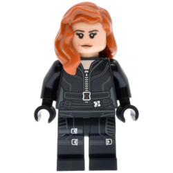 Black Widow - Black Jumpsuit, Dark Orange Mid-Length Hair, Printed Legs, Black Hands, Dark Brown Eyebrows – СУПЕР ГЕРОИ