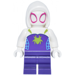Ghost-Spider - Dark Purple Medium Legs, White Basic Smooth Hood, Lime Spider Logo – СУПЕР ГЕРОИ