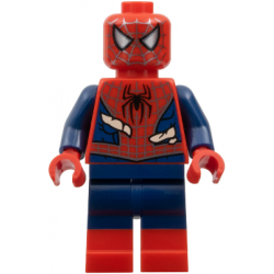 Spider-Man - Dark Blue Arms and Legs, Red Boots, Silver Webbing, Light Nougat Costume Tears – СУПЕР ГЕРОИ