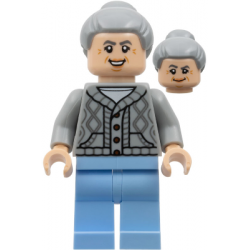Aunt May - Light Bluish Gray Cardigan Sweater, Bright Light Blue Legs – СУПЕР ГЕРОИ