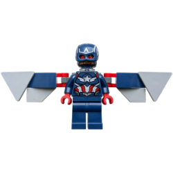 Captain America (Sam Wilson) - Dark Blue Suit, Dark Blue Plain Legs, Backpack and Wings – СУПЕР ГЕРОИ