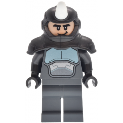 Rhino - Shoulder Armor with White Horn, Dark Bluish Gray Legs – СУПЕР ГЕРОИ