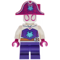 Ghost-Spider (Gwen Stacy) - Dark Purple Medium Legs, Magenta Pirate Hat, Medium Azure Spider Logo, Dark Orange Belt – СУПЕР ГЕРОИ