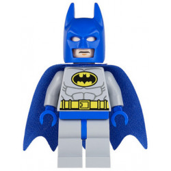 Batman - Light Bluish Gray Suit with Yellow Belt and Crest, Blue Mask and Cape – СУПЕР ГЕРОИ