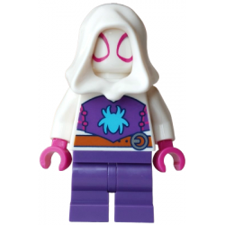 Ghost-Spider (Gwen Stacy) - Dark Purple Medium Legs, White Hood, Medium Azure Spider Logo, Dark Oran – СУПЕР ГЕРОИ